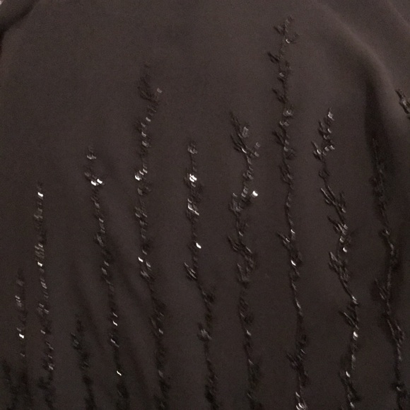 Liz Claiborne Night Black Beaded Formal Top, size 16 - Picture 11 of 11